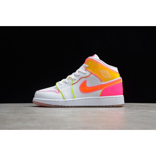 Jordan 1 Mid Edge Glow CV4610-100 Basketball Shoes