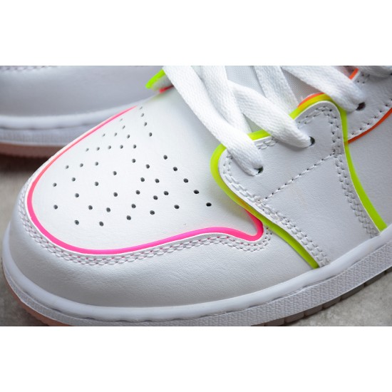 Jordan 1 Mid Edge Glow CV4610-100 Basketball Shoes