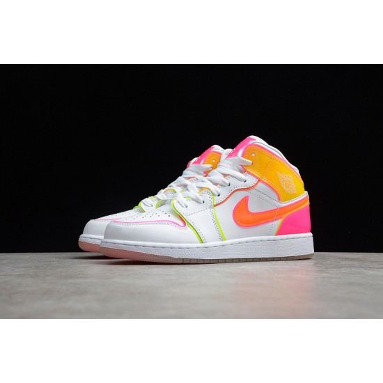 Jordan 1 Mid Edge Glow CV4610-100 Basketball Shoes