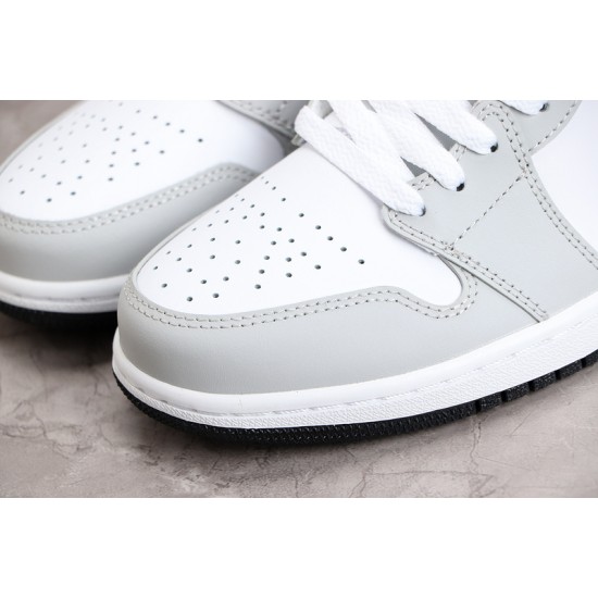 Jordan 1 Mid Grey Fog BQ6472-015 Basketball Shoes