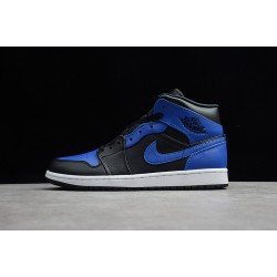 Jordan 1 Mid Hyper Royal 554724-077 Basketball Shoes