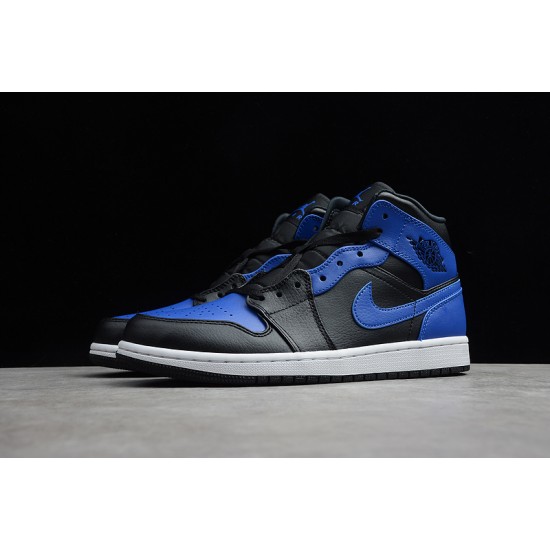 Jordan 1 Mid Hyper Royal 554724-077 Basketball Shoes