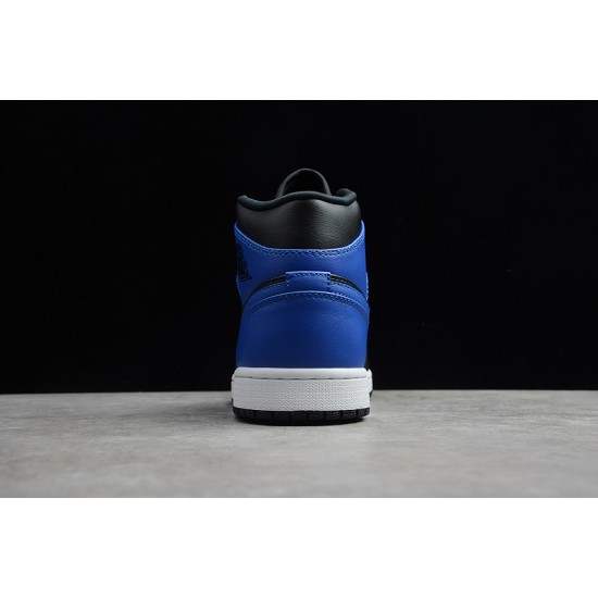 Jordan 1 Mid Hyper Royal 554724-077 Basketball Shoes