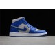 Jordan 1 Mid Iron Purple Deep Royal DH7821-500 Basketball Shoes