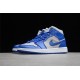 Jordan 1 Mid Iron Purple Deep Royal DH7821-500 Basketball Shoes