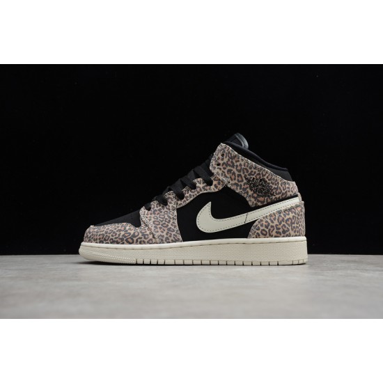 Jordan 1 Mid Leopard BQ6931-021 Basketball Shoes