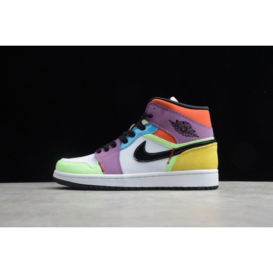 Jordan 1 Mid Lightbulb CW1140-100 Basketball Shoes