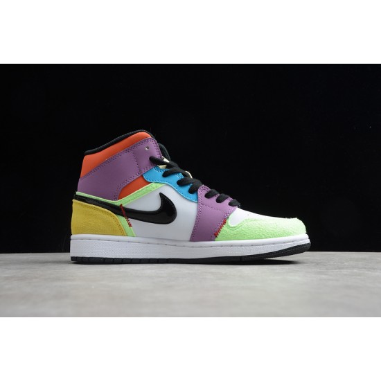 Jordan 1 Mid Lightbulb CW1140-100 Basketball Shoes