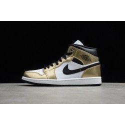 Jordan 1 Mid Metallic Gold DC1419-700 Basketball Shoes