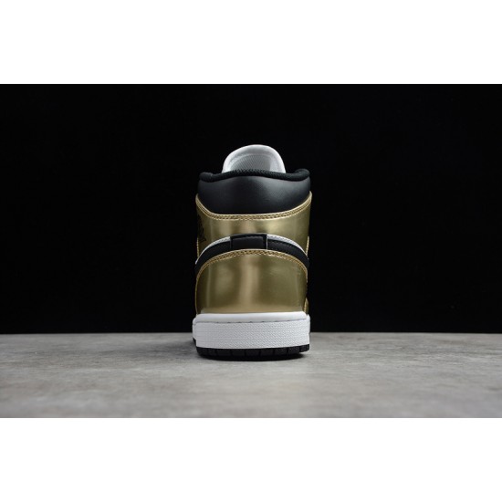 Jordan 1 Mid Metallic Gold DC1419-700 Basketball Shoes