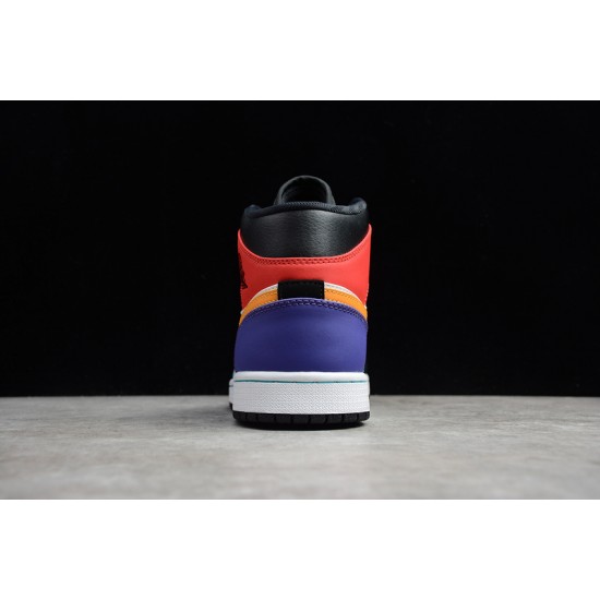 Jordan 1 Mid Multi-Color 554724-125 Basketball Shoes