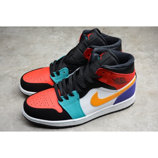 Jordan 1 Mid Multi-Color 554724-125 Basketball Shoes