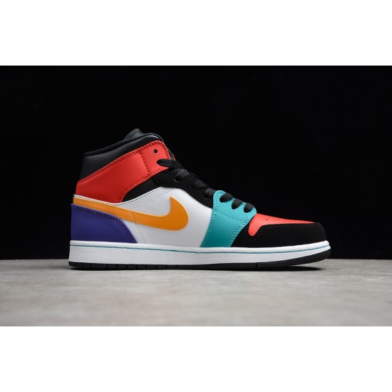 Jordan 1 Mid Multi-Color 554724-125 Basketball Shoes