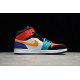 Jordan 1 Mid Multi-Color 554724-125 Basketball Shoes