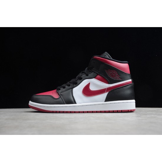 Jordan 1 Mid Noble Red 554724-066 Basketball Shoes