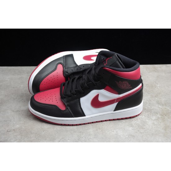 Jordan 1 Mid Noble Red 554724-066 Basketball Shoes