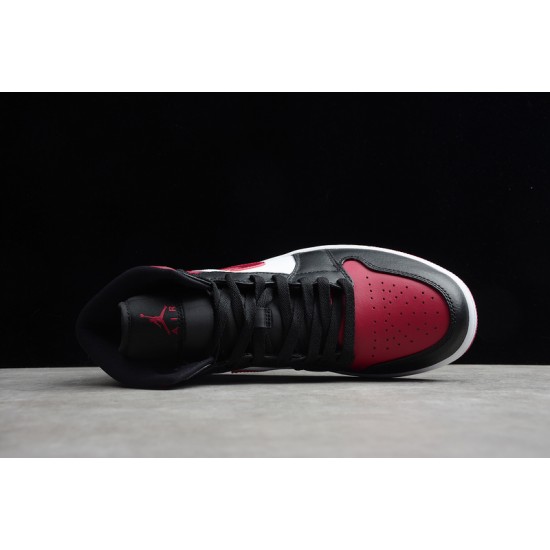 Jordan 1 Mid Noble Red 554724-066 Basketball Shoes