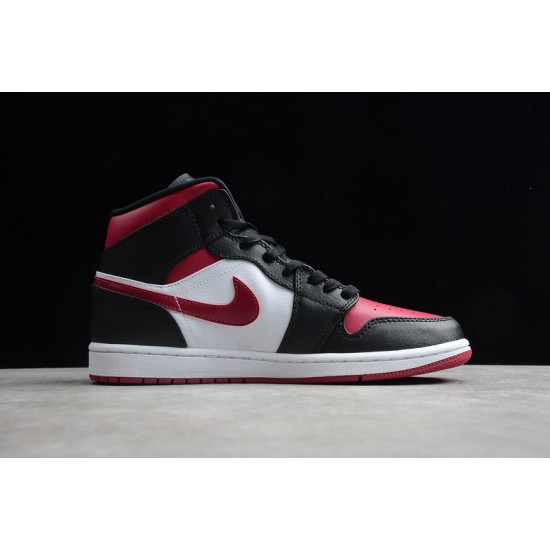 Jordan 1 Mid Noble Red 554724-066 Basketball Shoes