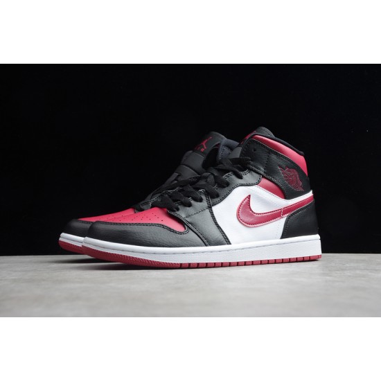 Jordan 1 Mid Noble Red 554724-066 Basketball Shoes