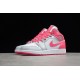 Jordan 1 Mid Platinum Pink 555112-109 Basketball Shoes