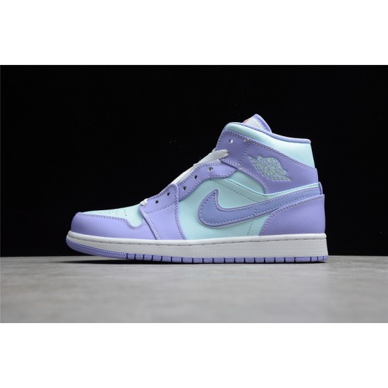 Jordan 1 Mid Purple Pulse 554724-500 Basketball Shoes