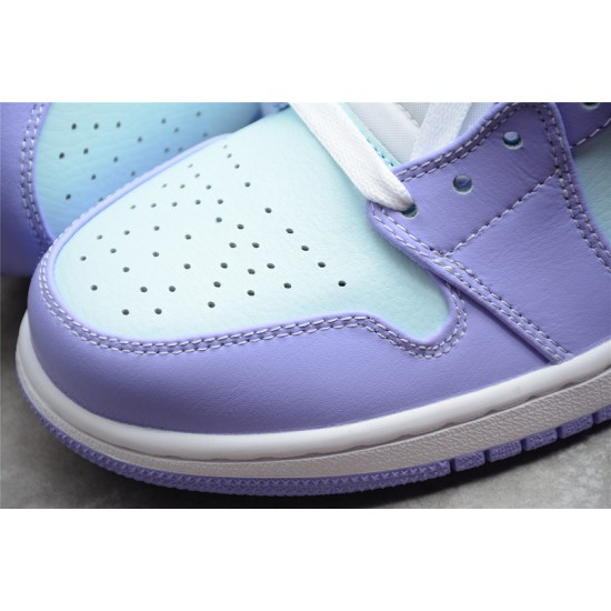 Jordan 1 Mid Purple Pulse 554724-500 Basketball Shoes