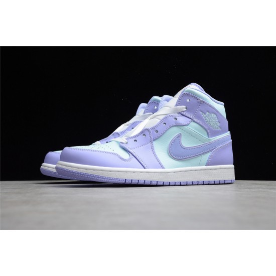 Jordan 1 Mid Purple Pulse 554724-500 Basketball Shoes