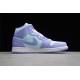 Jordan 1 Mid Purple Pulse 554724-500 Basketball Shoes