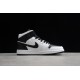 Jordan 1 Mid Reverse Black Toe BQ6472-101 Basketball Shoes