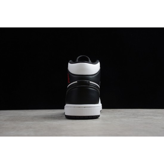 Jordan 1 Mid Reverse Black Toe BQ6472-101 Basketball Shoes