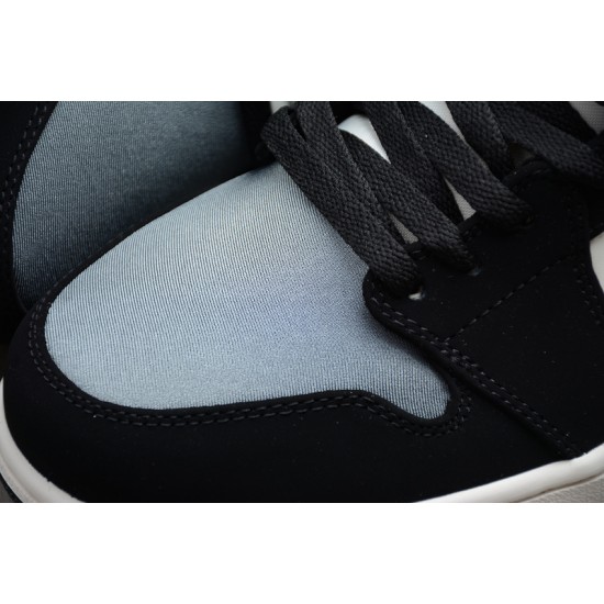 Jordan 1 Mid Satin Smoke Grey 852542-011 Basketball Shoes