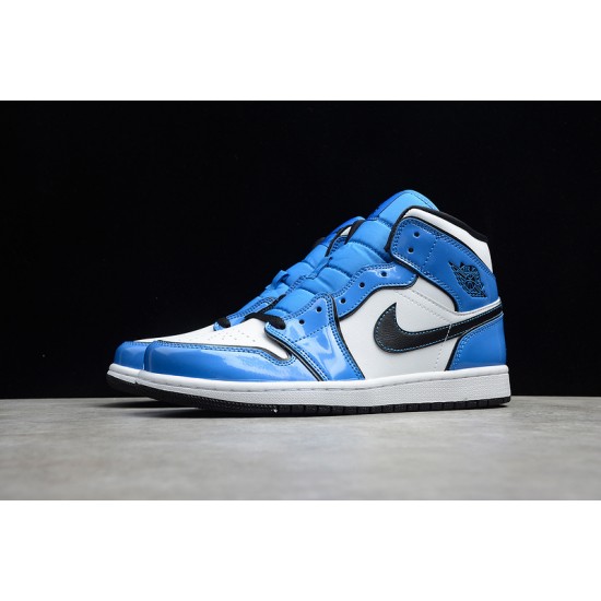 Jordan 1 Mid Signal Blue DD6834-402 Basketball Shoes