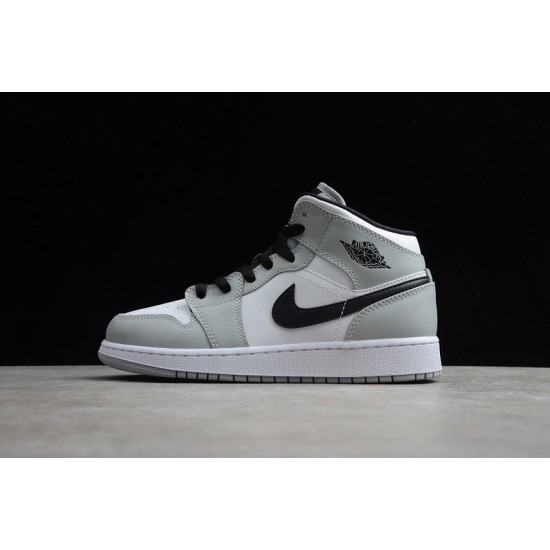 Jordan 1 Mid Smoke Grey 554724-092 Basketball Shoes