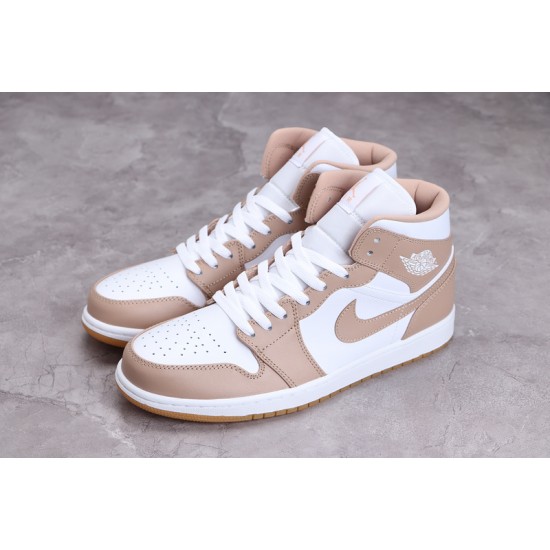 Jordan 1 Mid Tan Gum 554724-271 Basketball Shoes