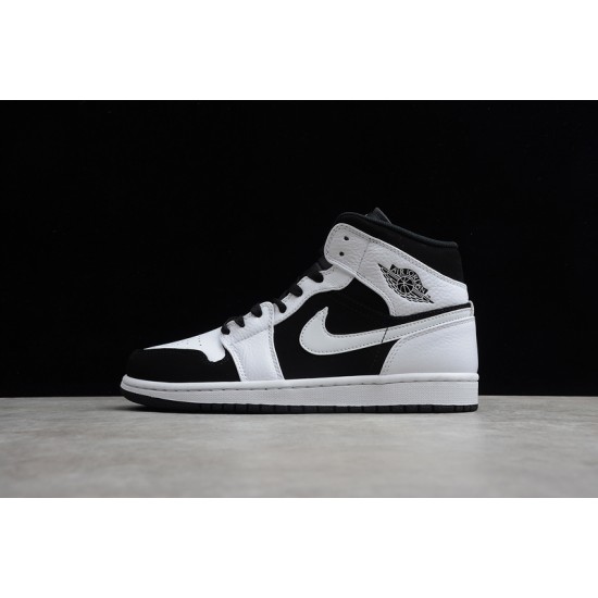 Jordan 1 Mid Tuxedo 554724-113 Basketball Shoes