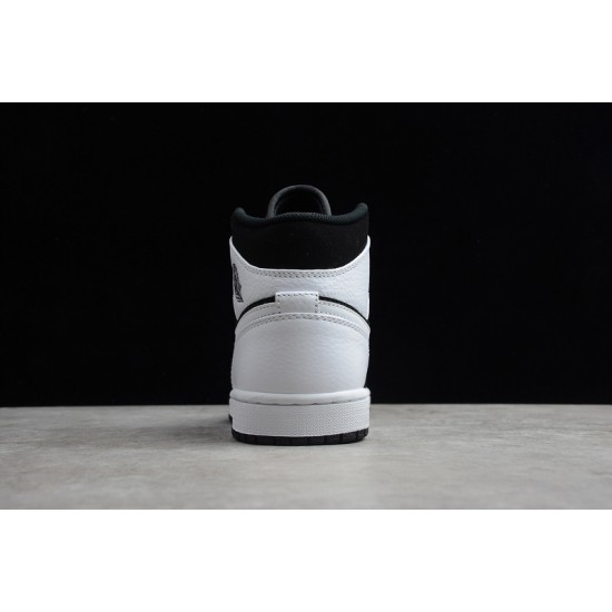 Jordan 1 Mid Tuxedo 554724-113 Basketball Shoes