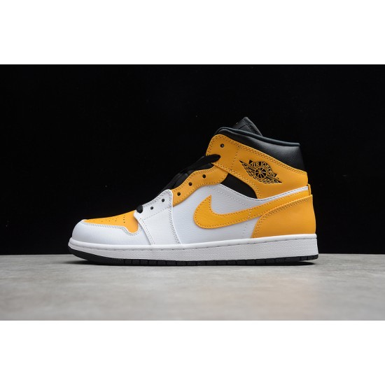 Jordan 1 Mid University Gold 554724-170 Basketball Shoes