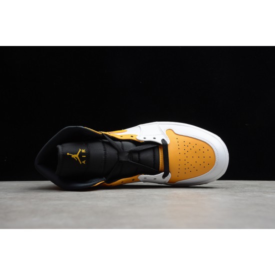 Jordan 1 Mid University Gold 554724-170 Basketball Shoes