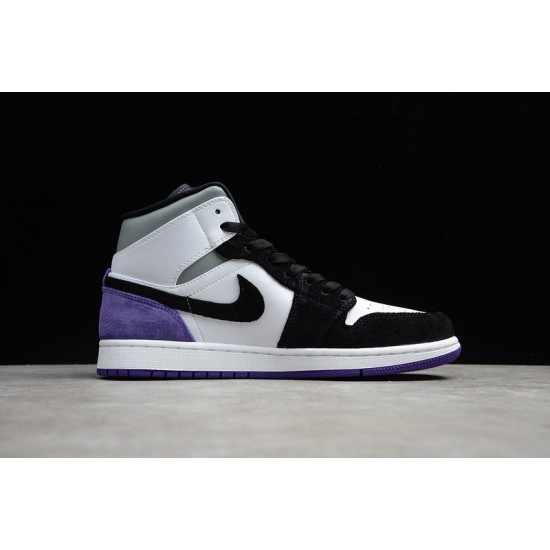 Jordan 1 Mid Varsity Purple 852542-105 Basketball Shoes