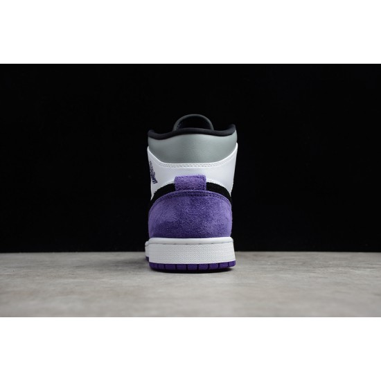 Jordan 1 Mid Varsity Purple 852542-105 Basketball Shoes