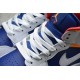 Jordan 1 Mid White Deep Royal Blue 554725-131 Basketball Shoes