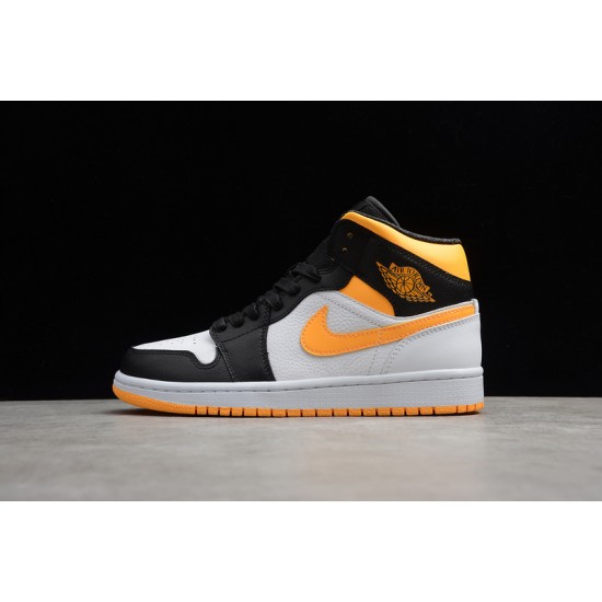 Jordan 1 Mid White Laser Orange CV5276-107 Basketball Shoes