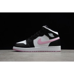 Jordan 1 Mid White Light Arctic Pink 555112-103 Basketball Shoes