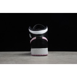 Jordan 1 Mid White Light Arctic Pink 555112-103 Basketball Shoes