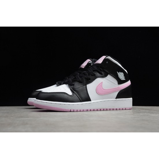 Jordan 1 Mid White Light Arctic Pink 555112-103 Basketball Shoes