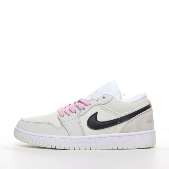 New Air Jordan 1 Low Barely Green Pink White