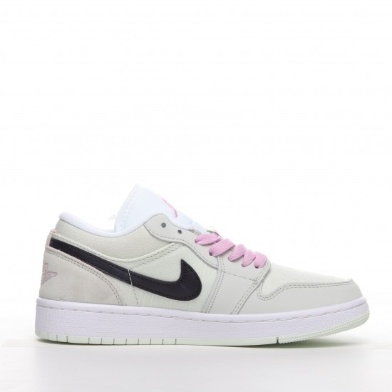 New Air Jordan 1 Low Barely Green Pink White