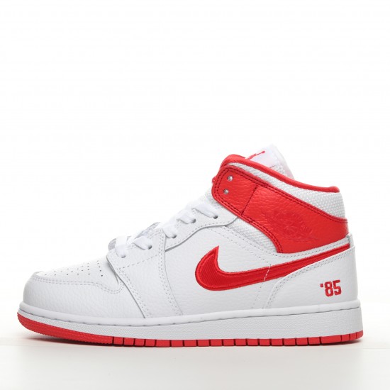 2021 Air Jordan 1 Mid GS 85 White Red Blue