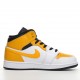 New Air Jordan 1 Mid GS Edge Glow White Yellow