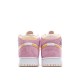 2021 Women Air Jordan 1 Mid Arctic Pink Pink White Yellow